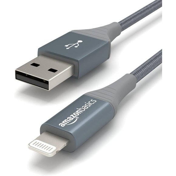 Dark Gray USB-A to Lightning Charger Cable Nylon Braided Cord MFi - Picture 3 of 8